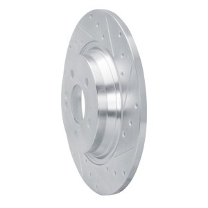 Mercedes-Benz CLA250 Brake Rotor (1) - Rear Right - R1 Concepts - Drilled & Slotted - Silver - `20-`25